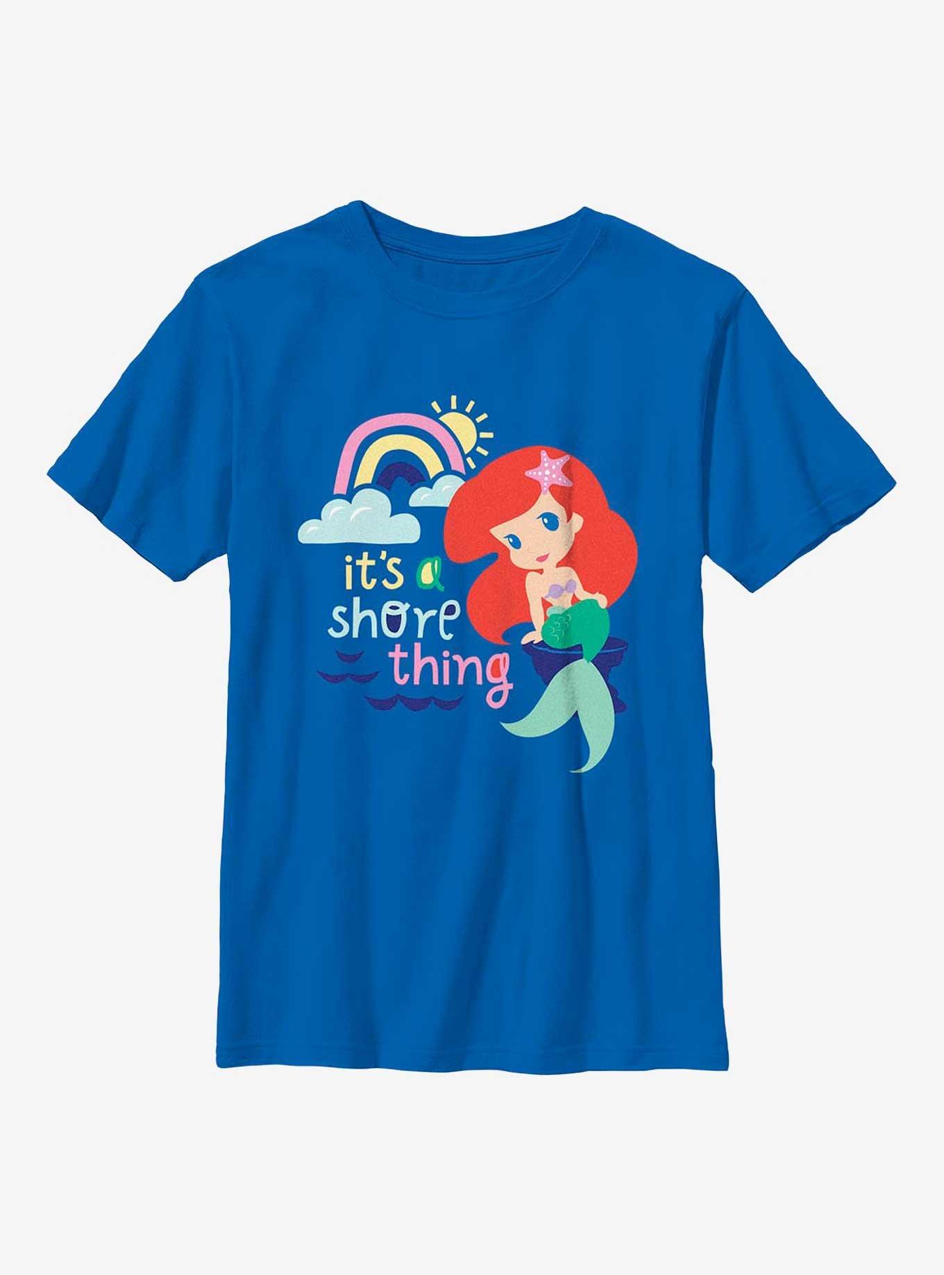 Disney The Little Mermaid Ariel It's A Shore Thing Cartoon Youth T-Shirt, ROYAL, hi-res
