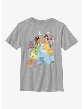 Disney Princesses Group Cartoon Youth T-Shirt, , hi-res