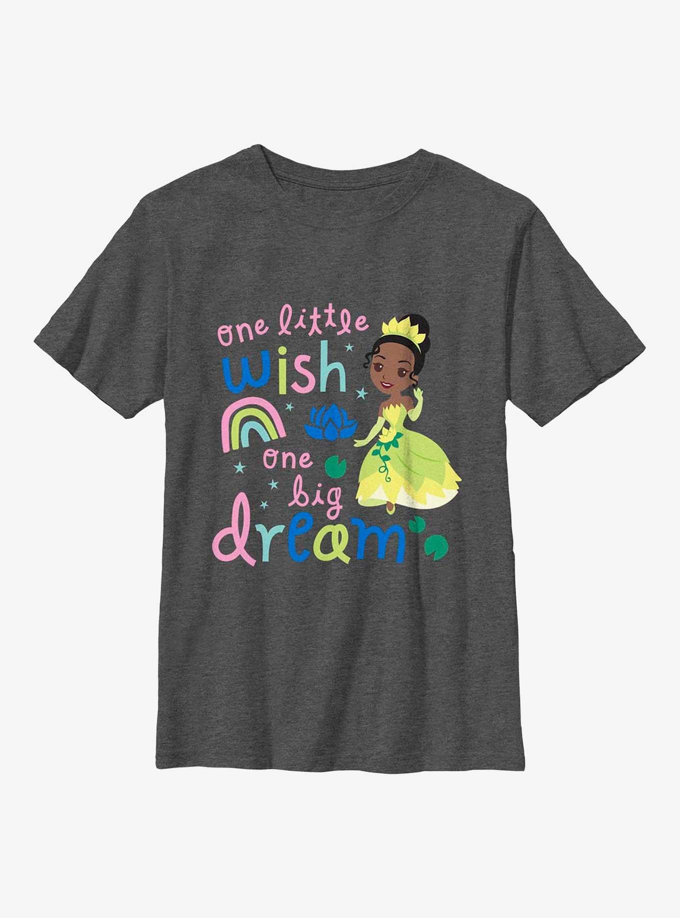 Disney Princess & The Frog Tiana One Little Wish One Big Dream Cartoon Youth T-Shirt