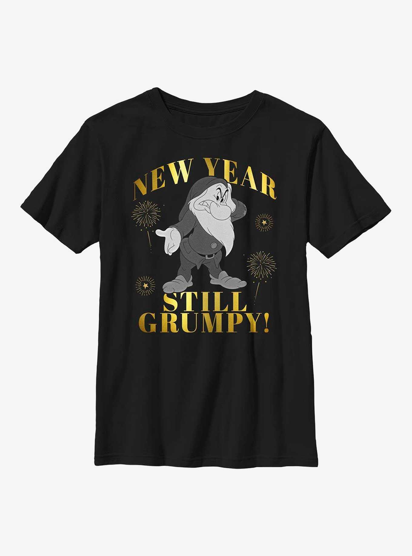 Disney Snow White and the Seven Dwarfs New Year Still Grumpy Youth T-Shirt, , hi-res