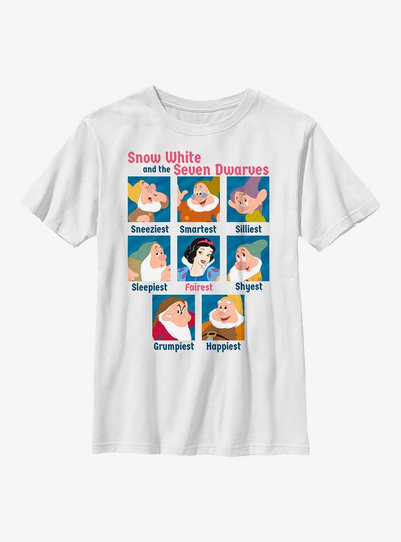 Disney Snow White and the Seven Dwarfs Yearbook Youth T-Shirt, WHITE, hi-res
