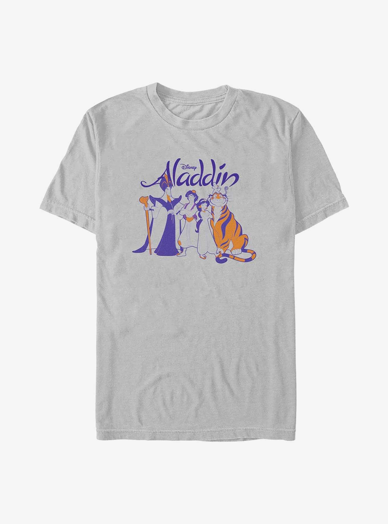 Disney Aladdin Group Shot T-Shirt, SILVER, hi-res