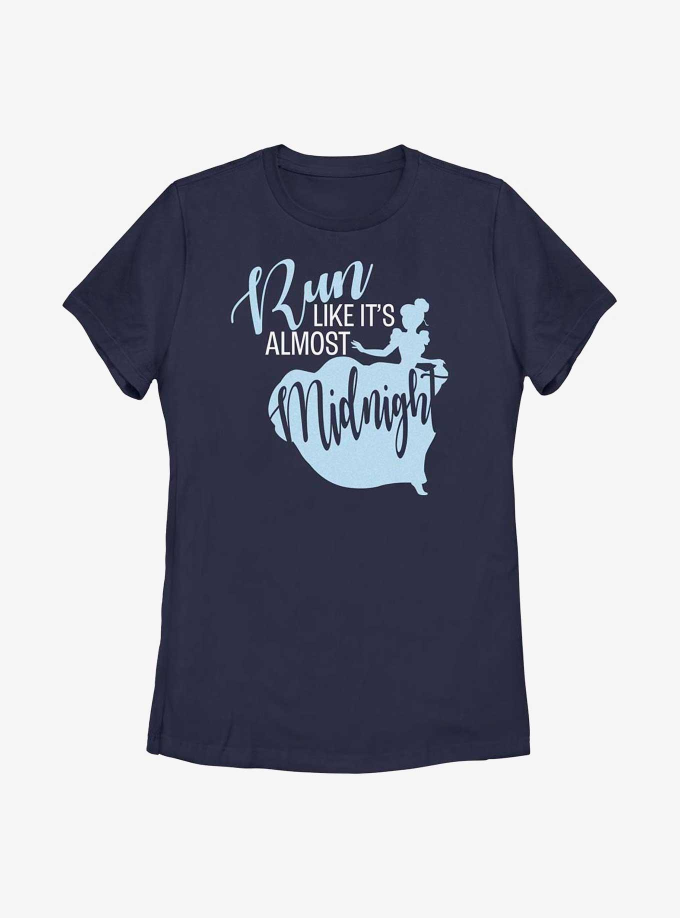 Disney Cinderella Run Like It's Midnight Womens T-Shirt, NAVY, hi-res