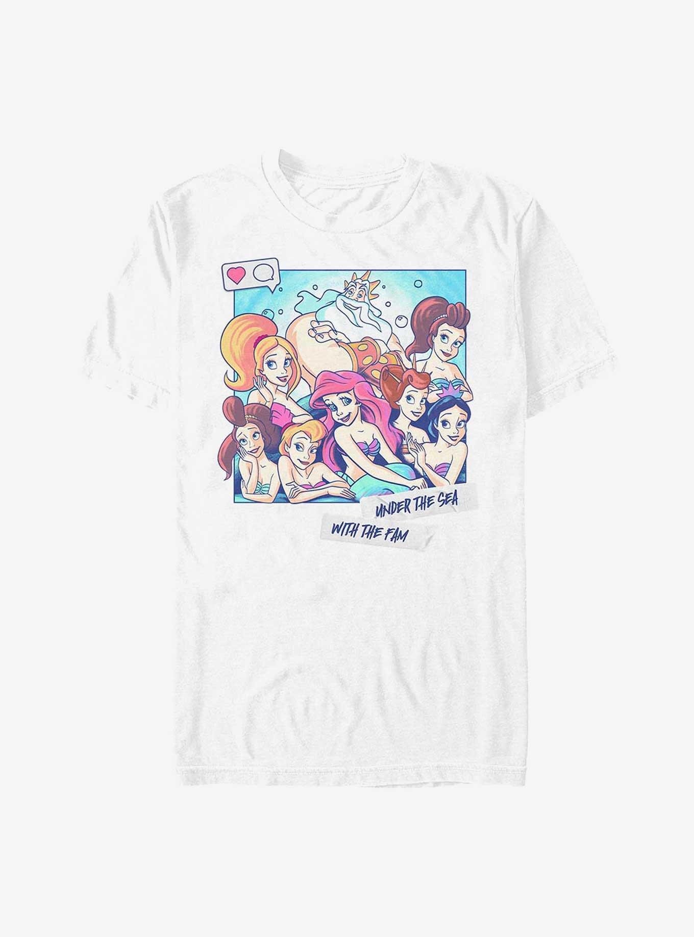 Disney Princesses Ariel Family Photo T-Shirt, WHITE, hi-res