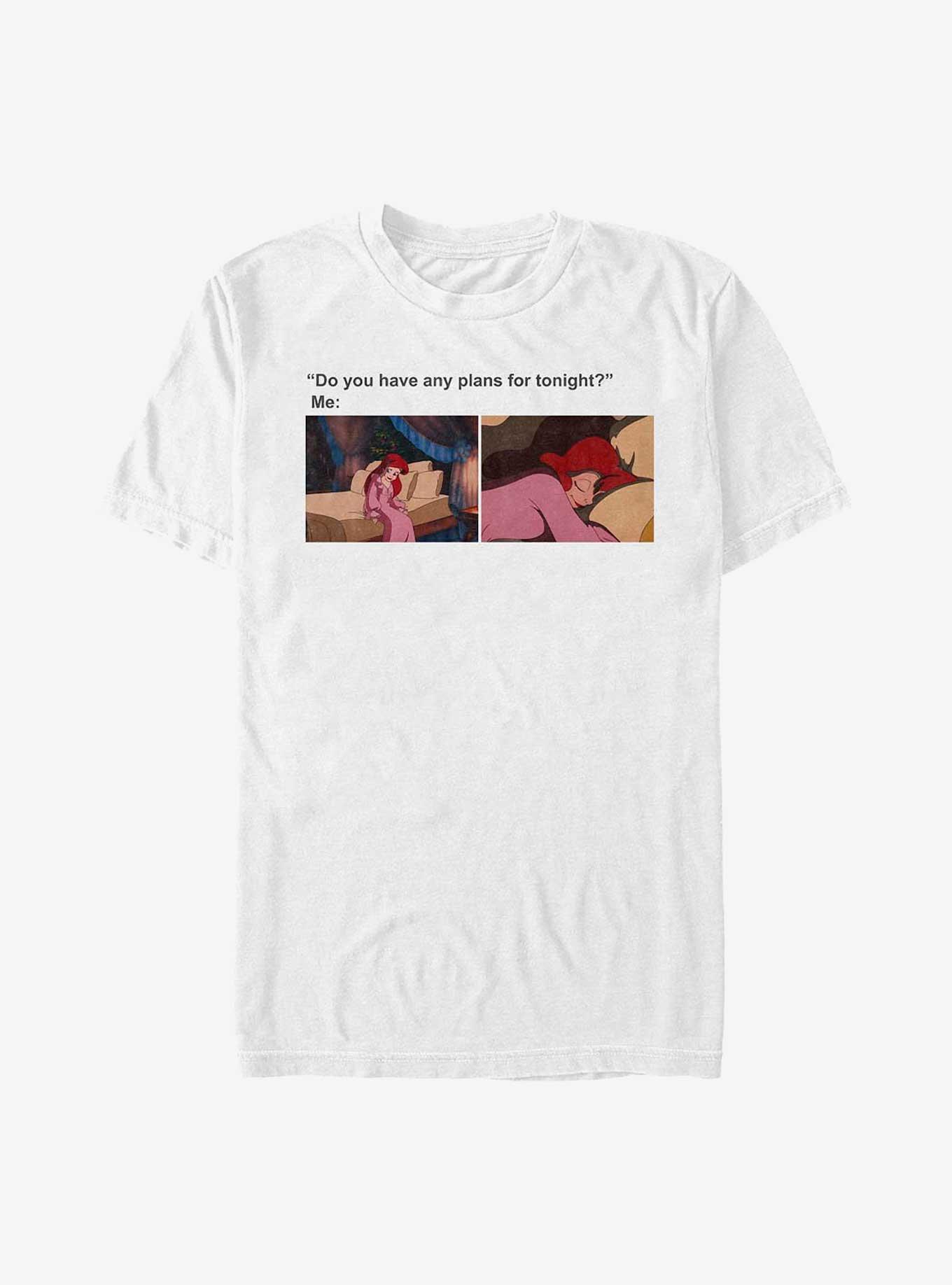 Disney The Little Mermaid Ariel Night Plans T-Shirt, WHITE, hi-res