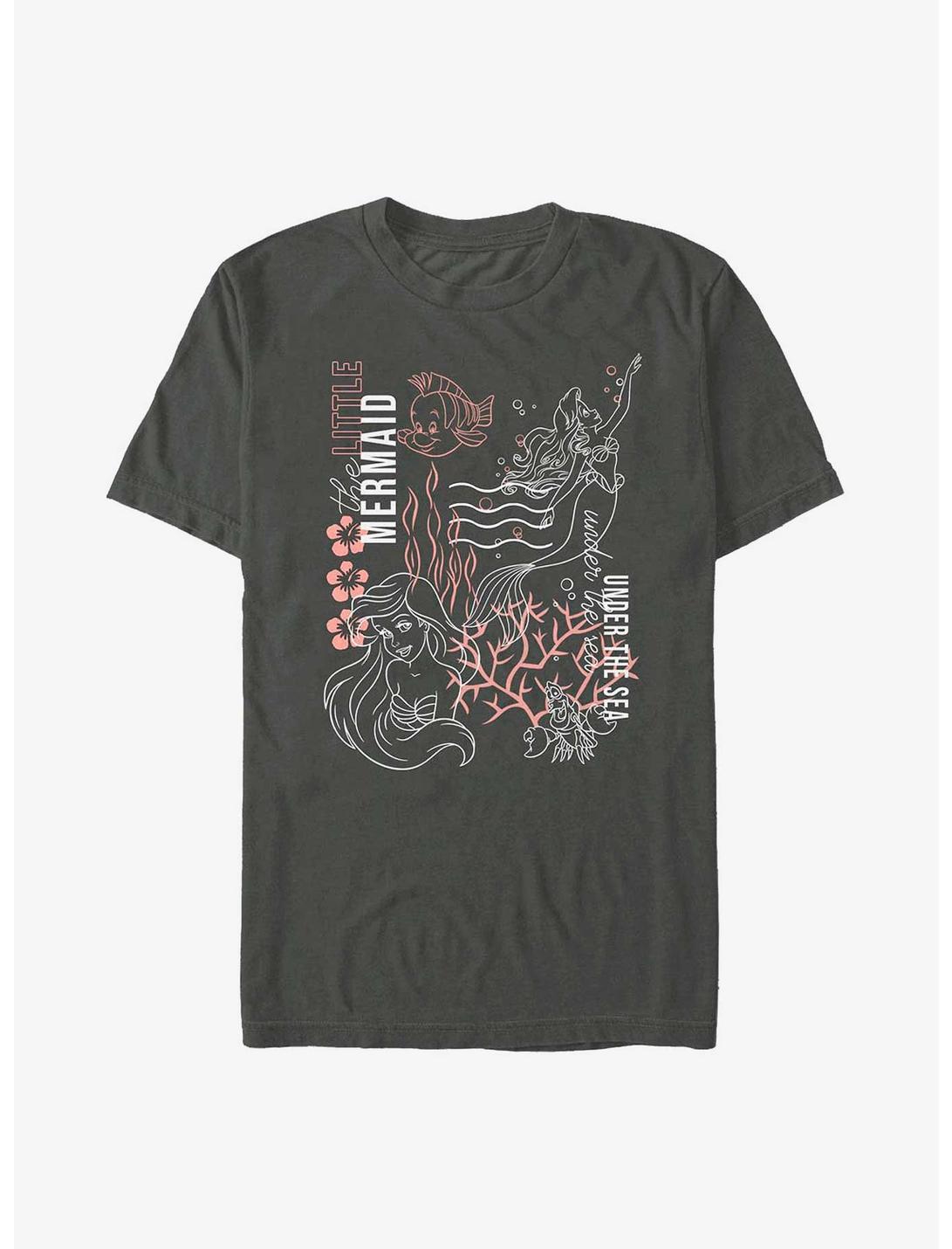 Disney The Little Mermaid Coral Reef T-Shirt, CHARCOAL, hi-res