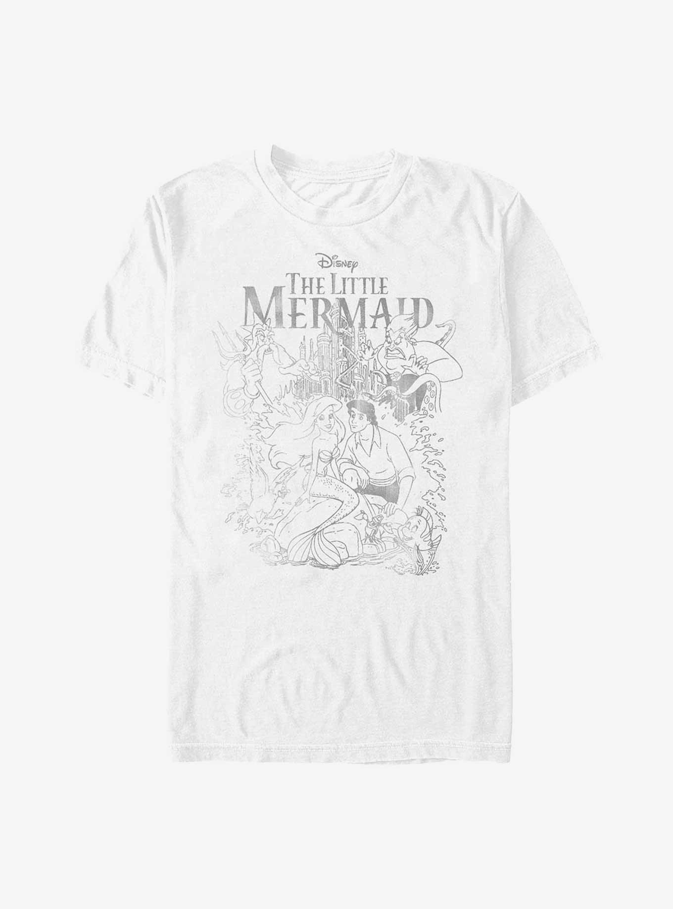 Disney The Little Mermaid Poster T-Shirt, WHITE, hi-res