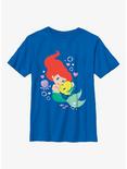 Disney The Little Mermaid Ariel and Flounder Youth T-Shirt, ROYAL, hi-res