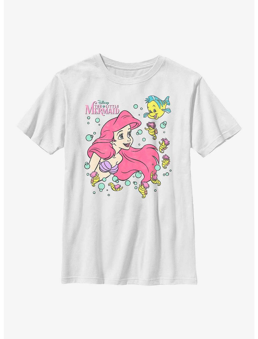 Disney The Little Mermaid Ariel and Friends Youth T-Shirt, WHITE, hi-res
