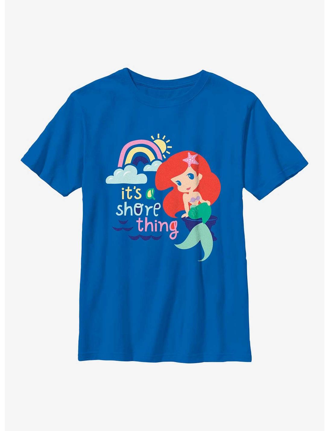 Disney The Little Mermaid Ariel It's A Shore Thing Cartoon Youth T-Shirt, ROYAL, hi-res