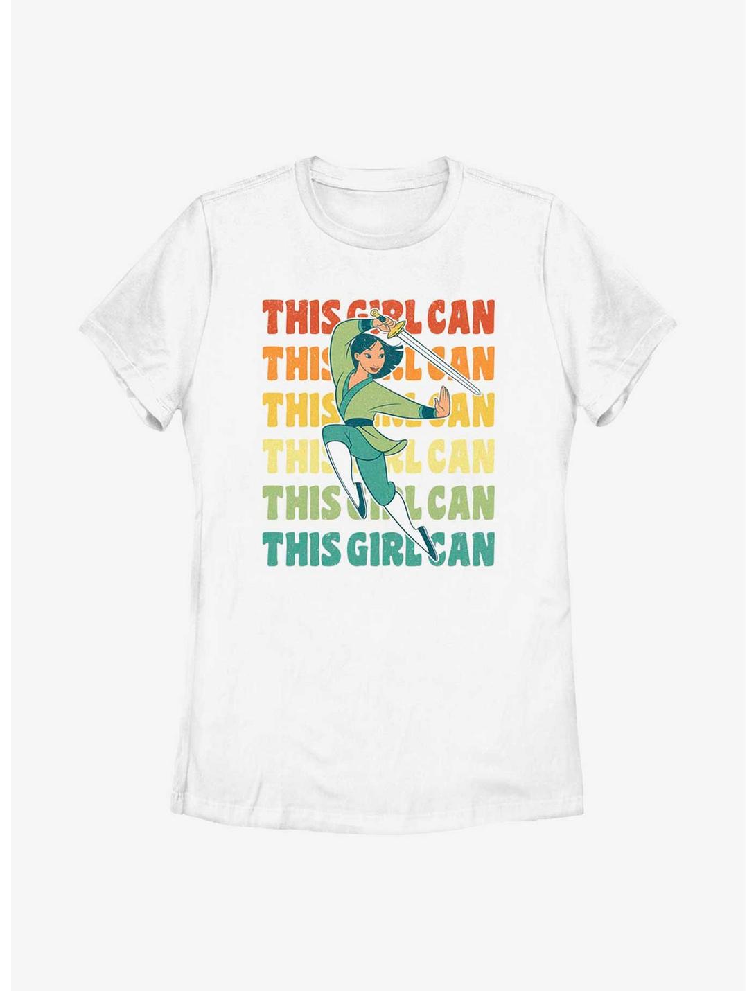 Disney Mulan This Girl Can Womens T-Shirt, WHITE, hi-res