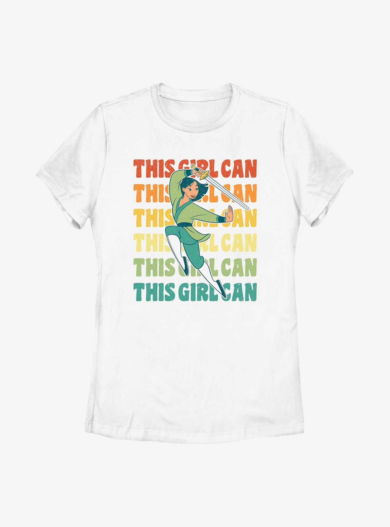 Disney Mulan This Girl Can Womens T-Shirt, WHITE, hi-res