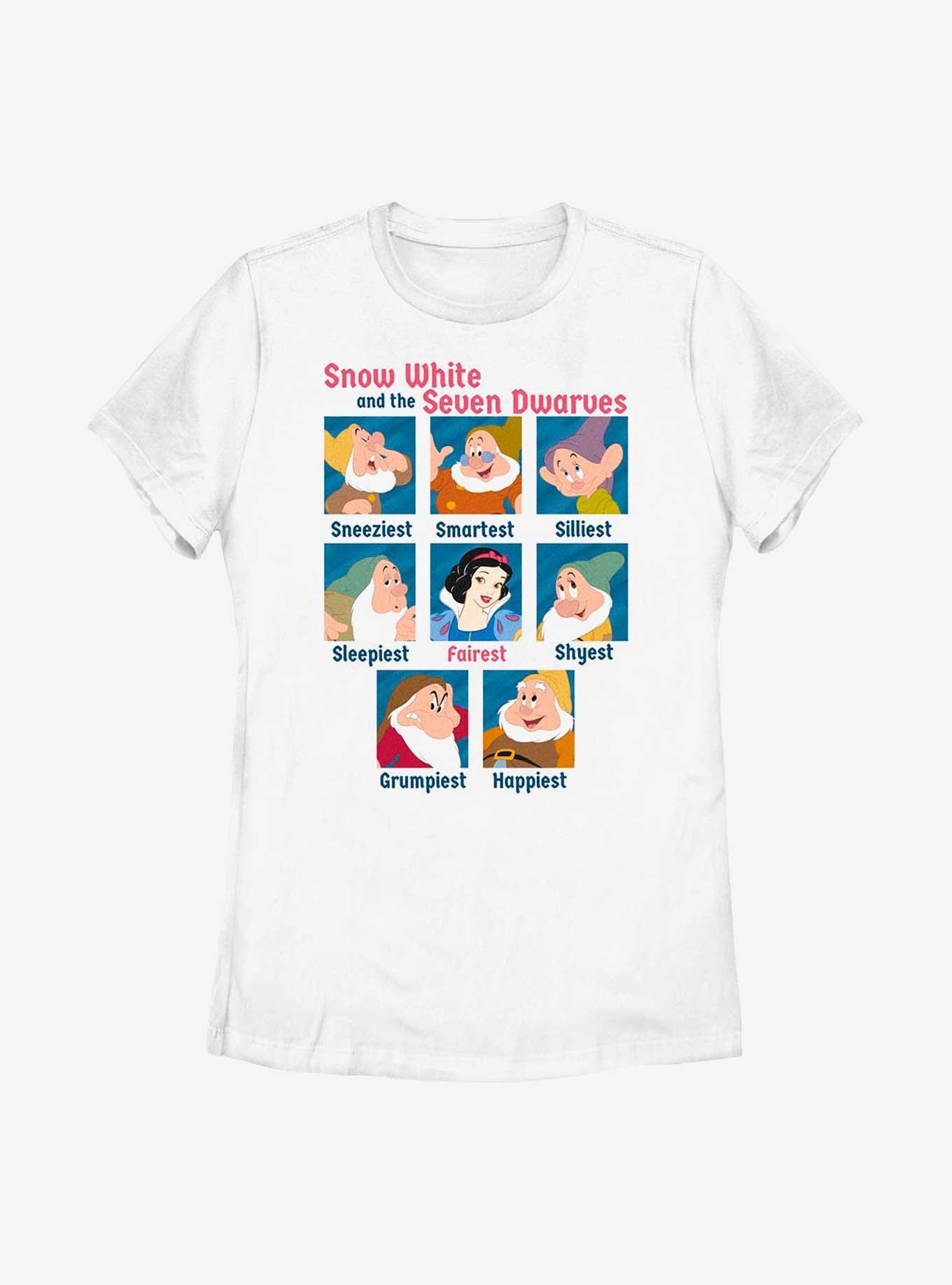 Disney Snow White and the Seven Dwarfs Yearbook Womens T-Shirt, WHITE, hi-res