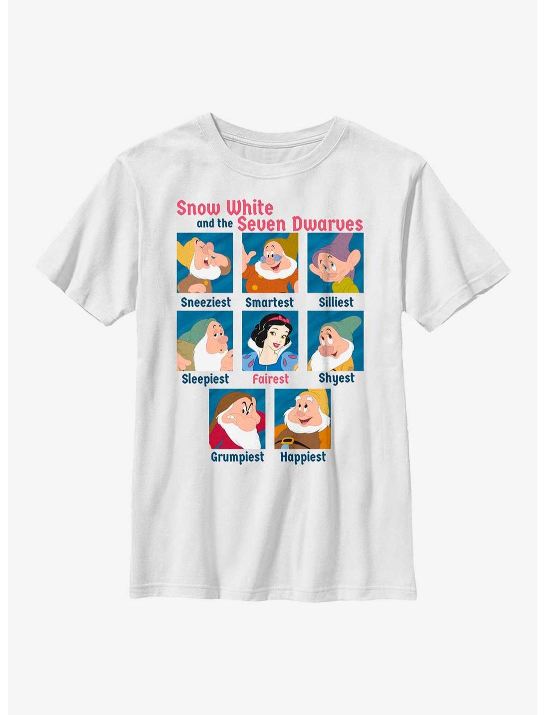 Disney Snow White and the Seven Dwarfs Yearbook Youth T-Shirt, WHITE, hi-res