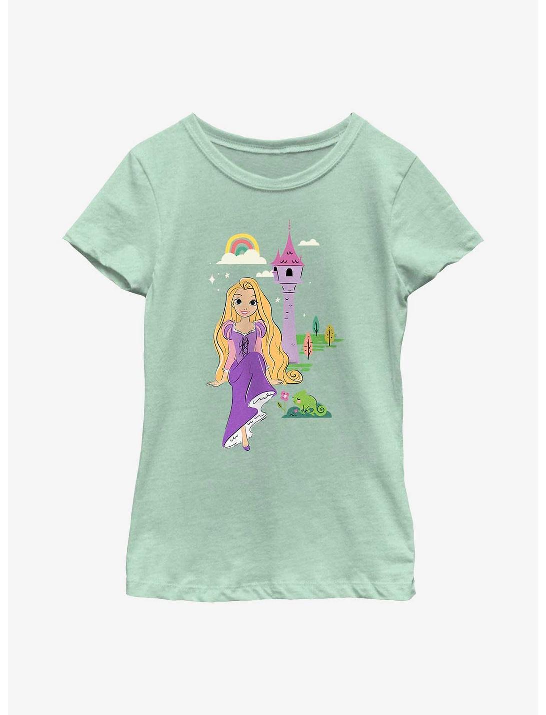 Disney Tangled Rapunzel Group Cartoon Youth Girls T-Shirt, MINT, hi-res