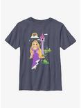 Disney Tangled Rapunzel Group Cartoon Youth T-Shirt, NAVY HTR, hi-res
