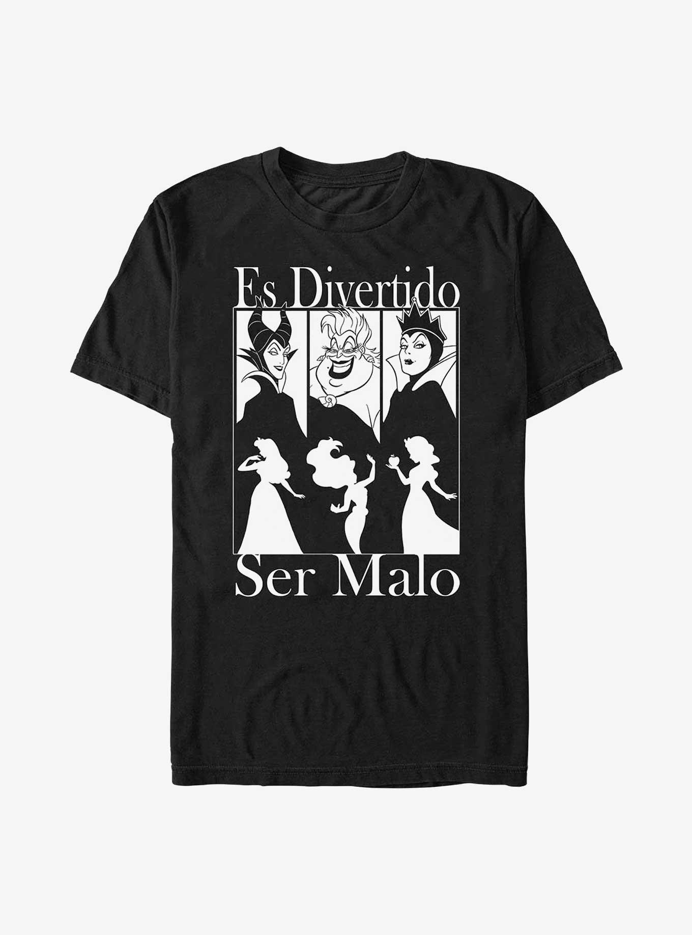 Disney Villains Spanish Good To Be Bad T-Shirt, BLACK, hi-res