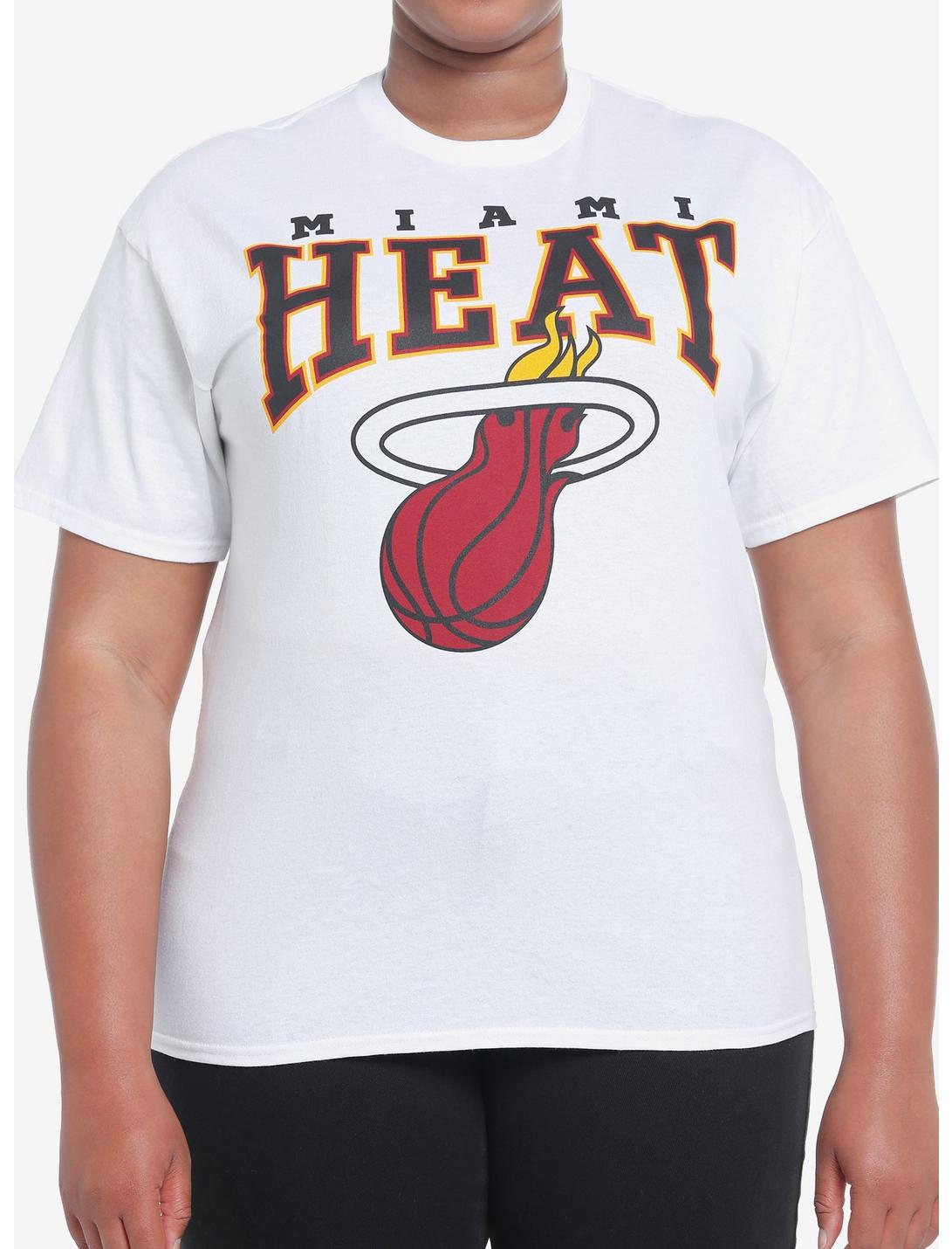Her Universe NBA Miami Heat T-Shirt Plus Size, BRIGHT WHITE, hi-res