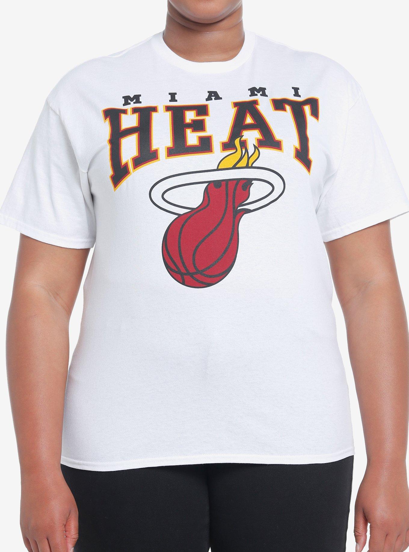 Her Universe NBA Miami Heat T-Shirt Plus Size, BRIGHT WHITE, hi-res