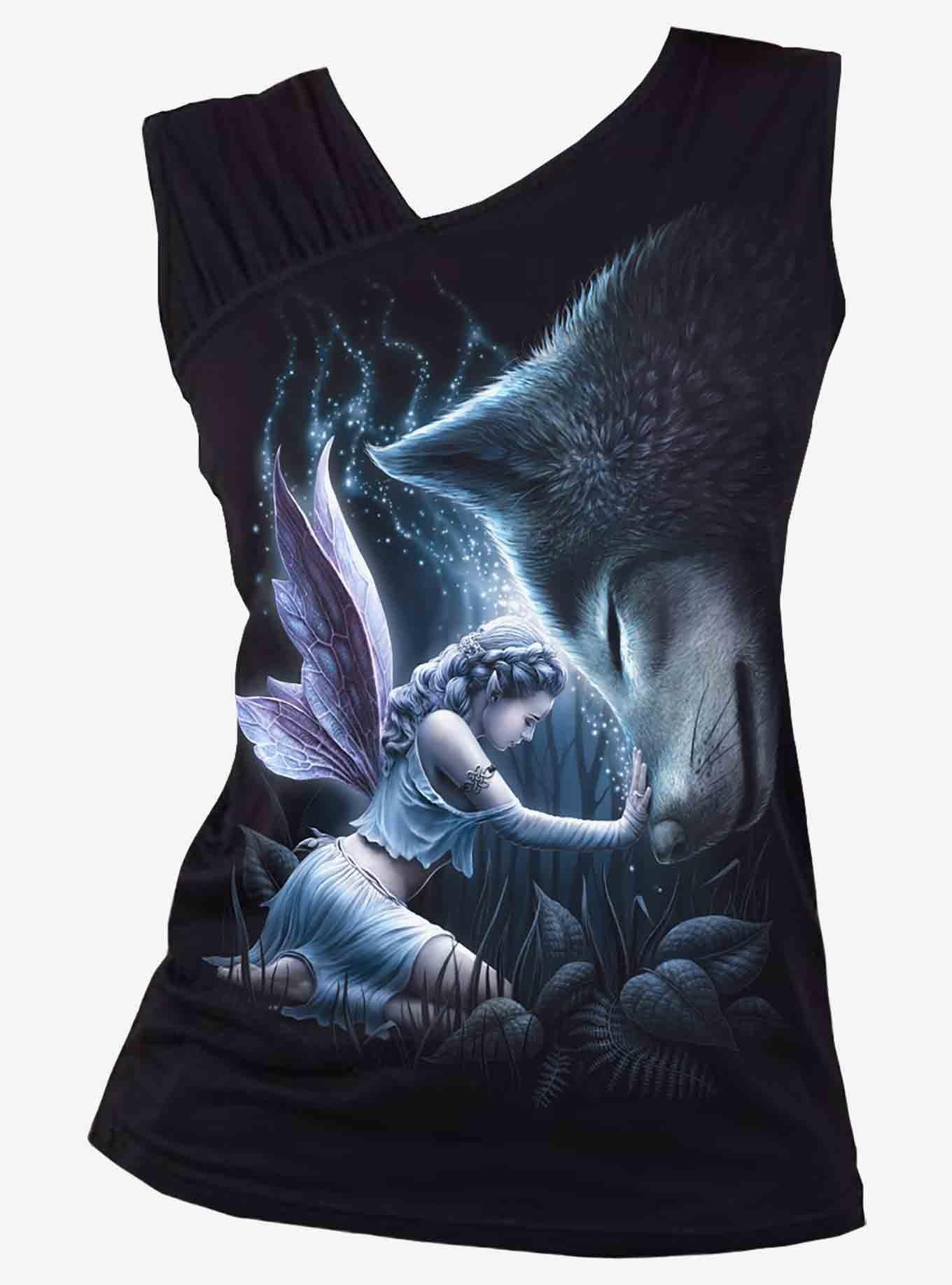 Sacred Bond Gathered Shoulder Slant Top, , hi-res