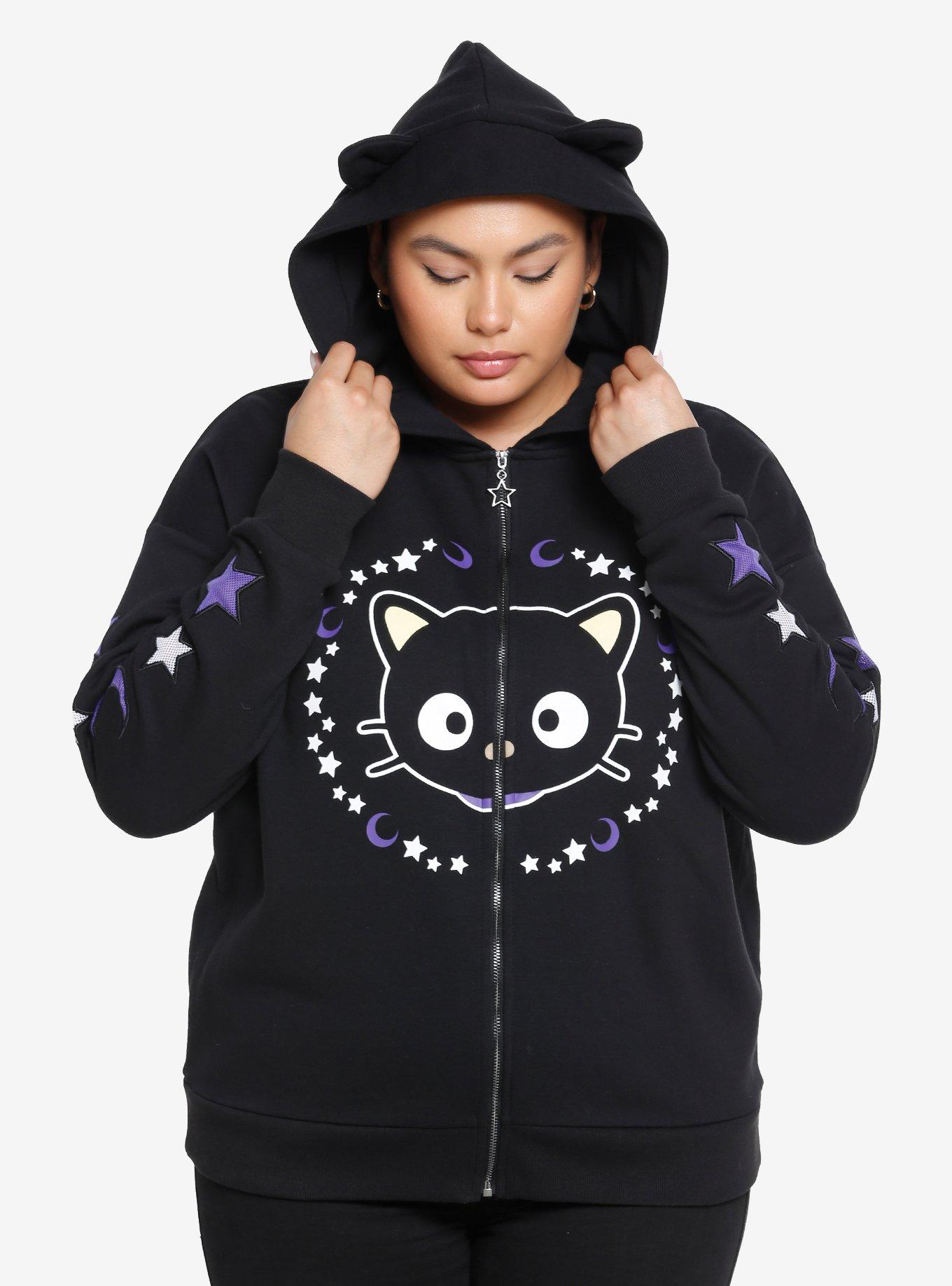 Emily the strange hoodie cat online ears