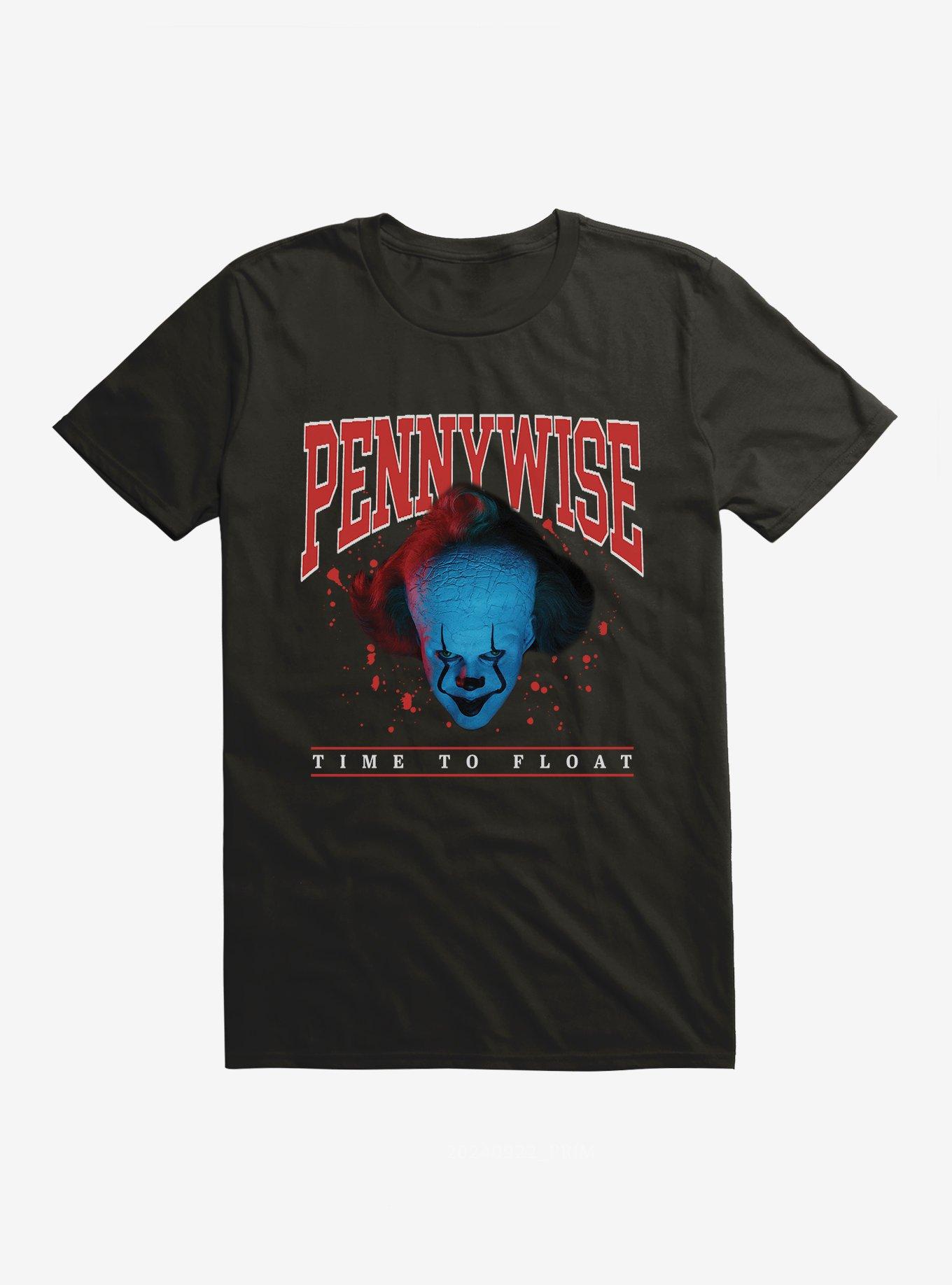 IT Chapter 2 Pennywise Collegiate Logo T-Shirt, BLACK, hi-res