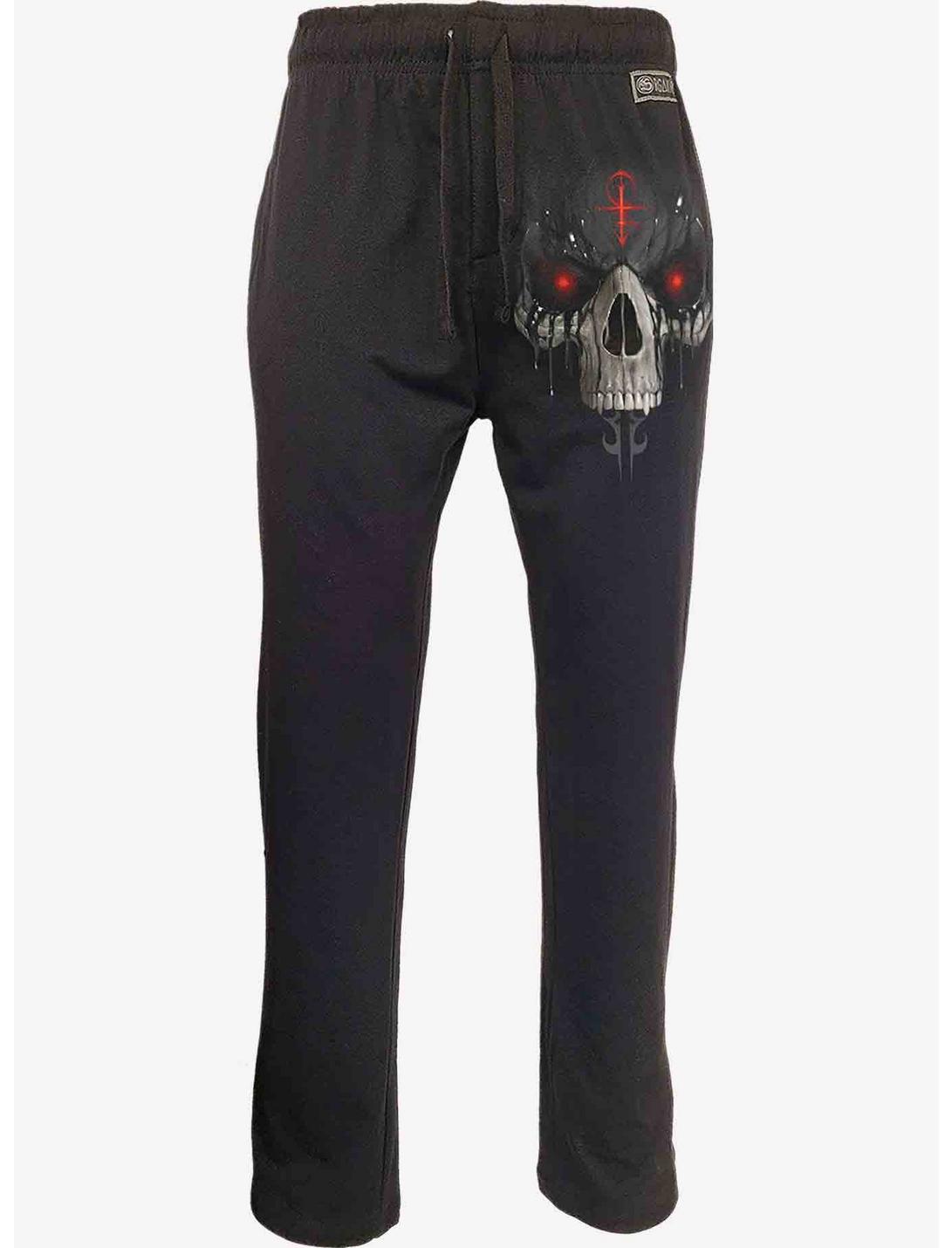 Dark Death Mens Organic Pyjama Trousers, BLACK, hi-res