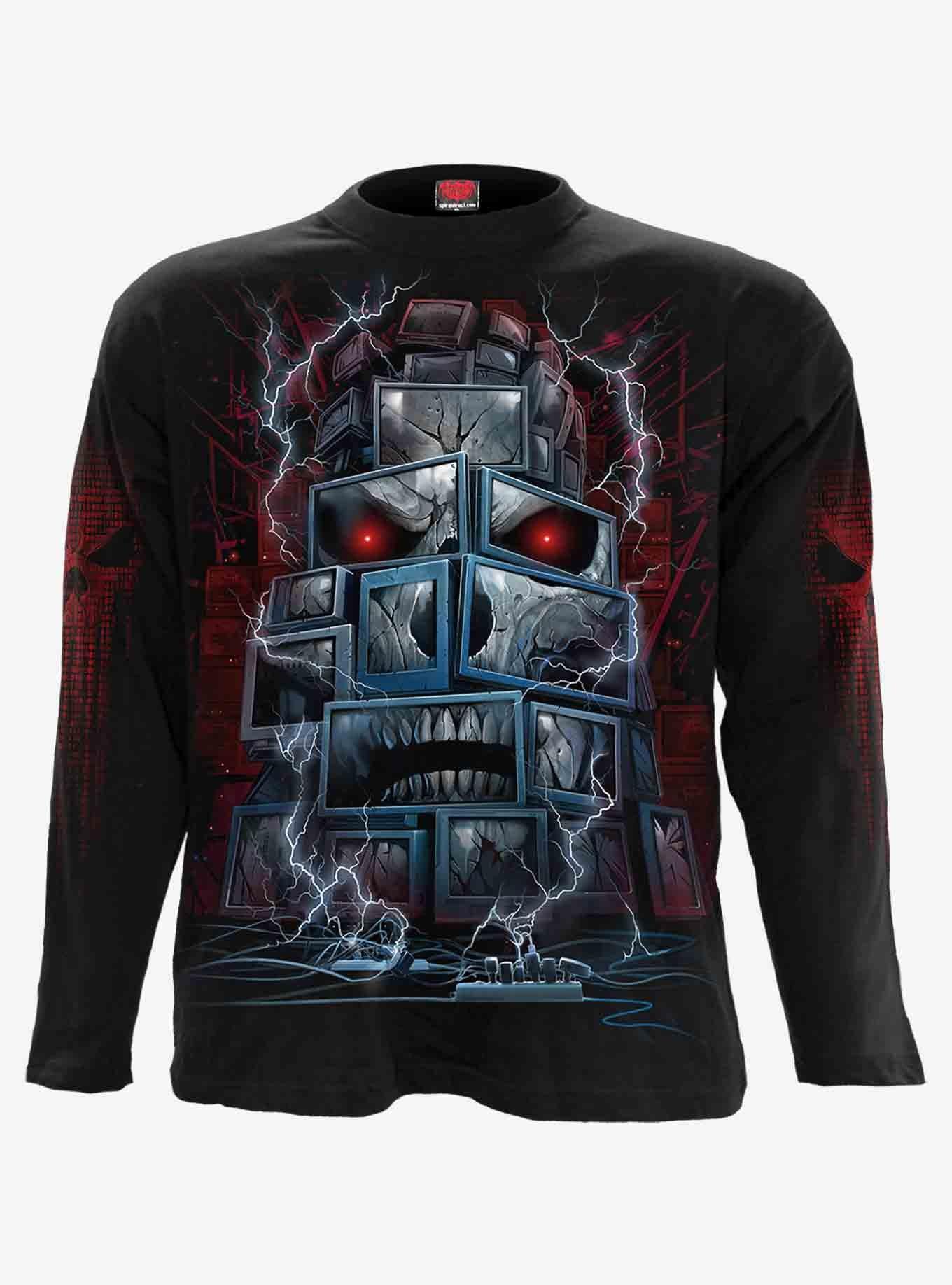 Death By Tv Longsleeve T-Shirt, BLACK, hi-res