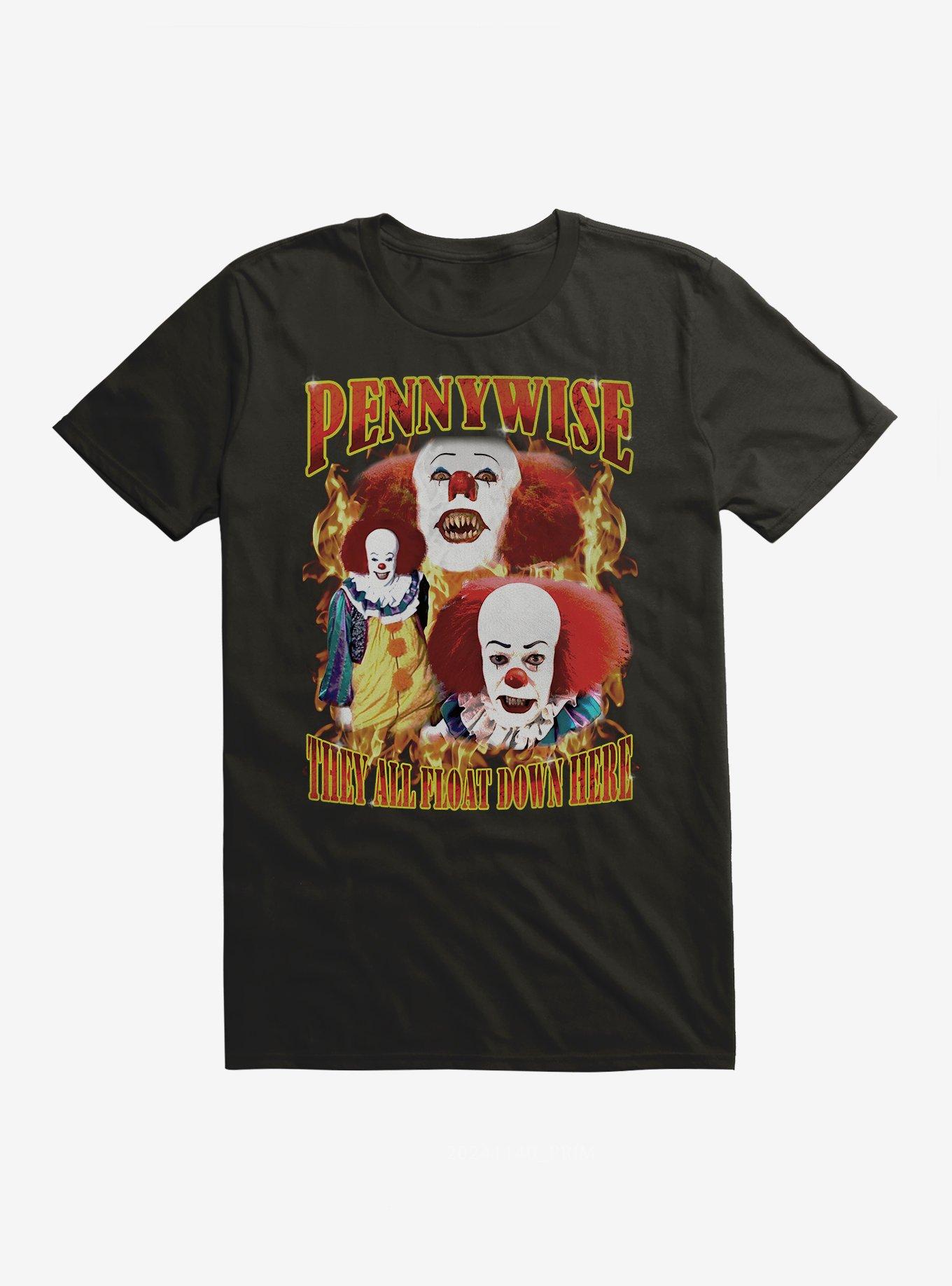 IT Pennywise We All Float Down Here T-Shirt, BLACK, hi-res