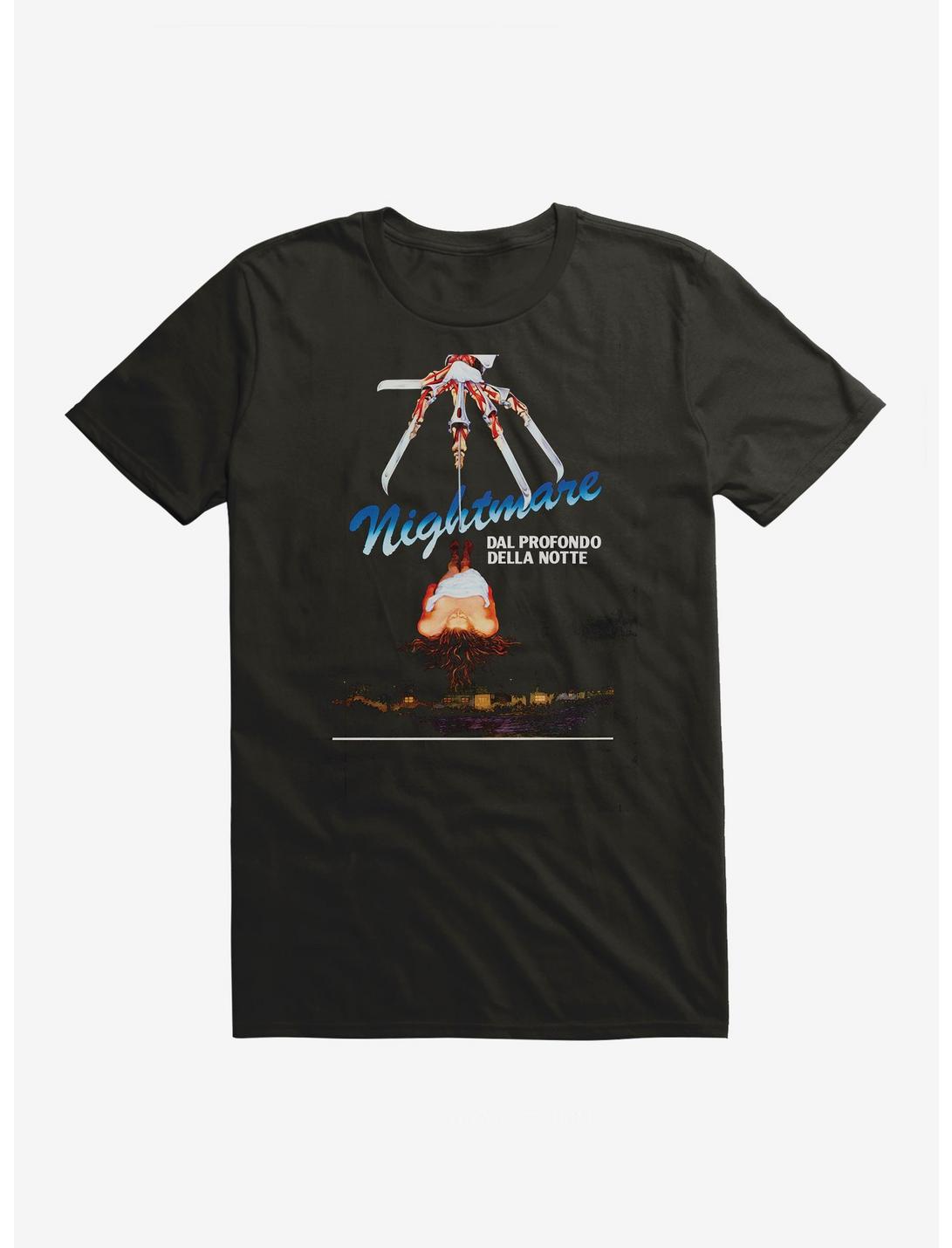 A Nightmare On Elm Street Italian Movie Poster T-Shirt, BLACK, hi-res