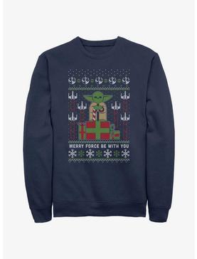 Star Wars Yoda Merry Force Ugly Christmas Pattern Sweatshirt, , hi-res