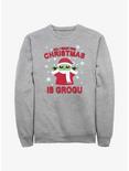 Star Wars The Mandalorian All I Want For Christmas Sweatshirt, ATH HTR, hi-res