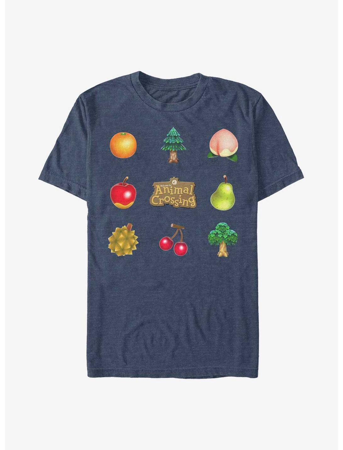 Nintendo Animal Crossing Island Fruit T-Shirt, NAVY HTR, hi-res
