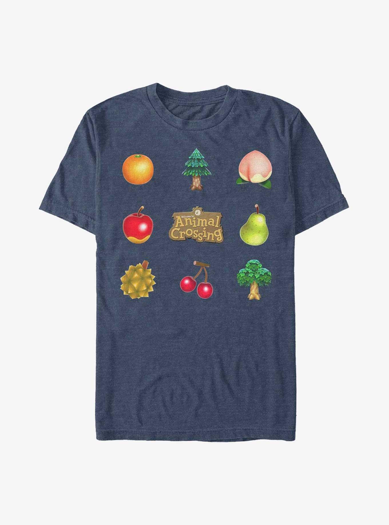 Nintendo Animal Crossing Island Fruit T-Shirt, NAVY HTR, hi-res