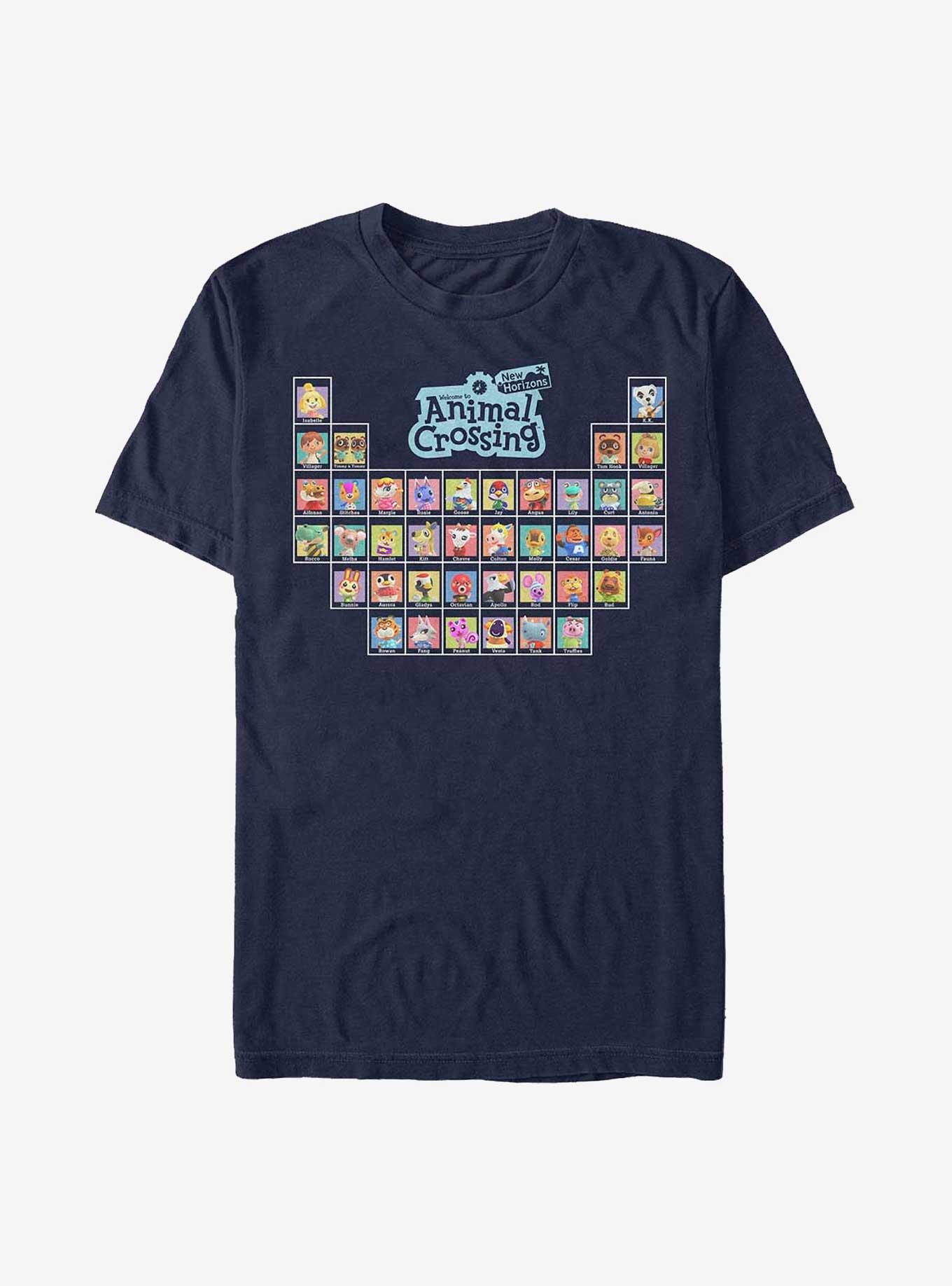 Nintendo Animal Crossing Periodically Crossing T-Shirt, NAVY, hi-res