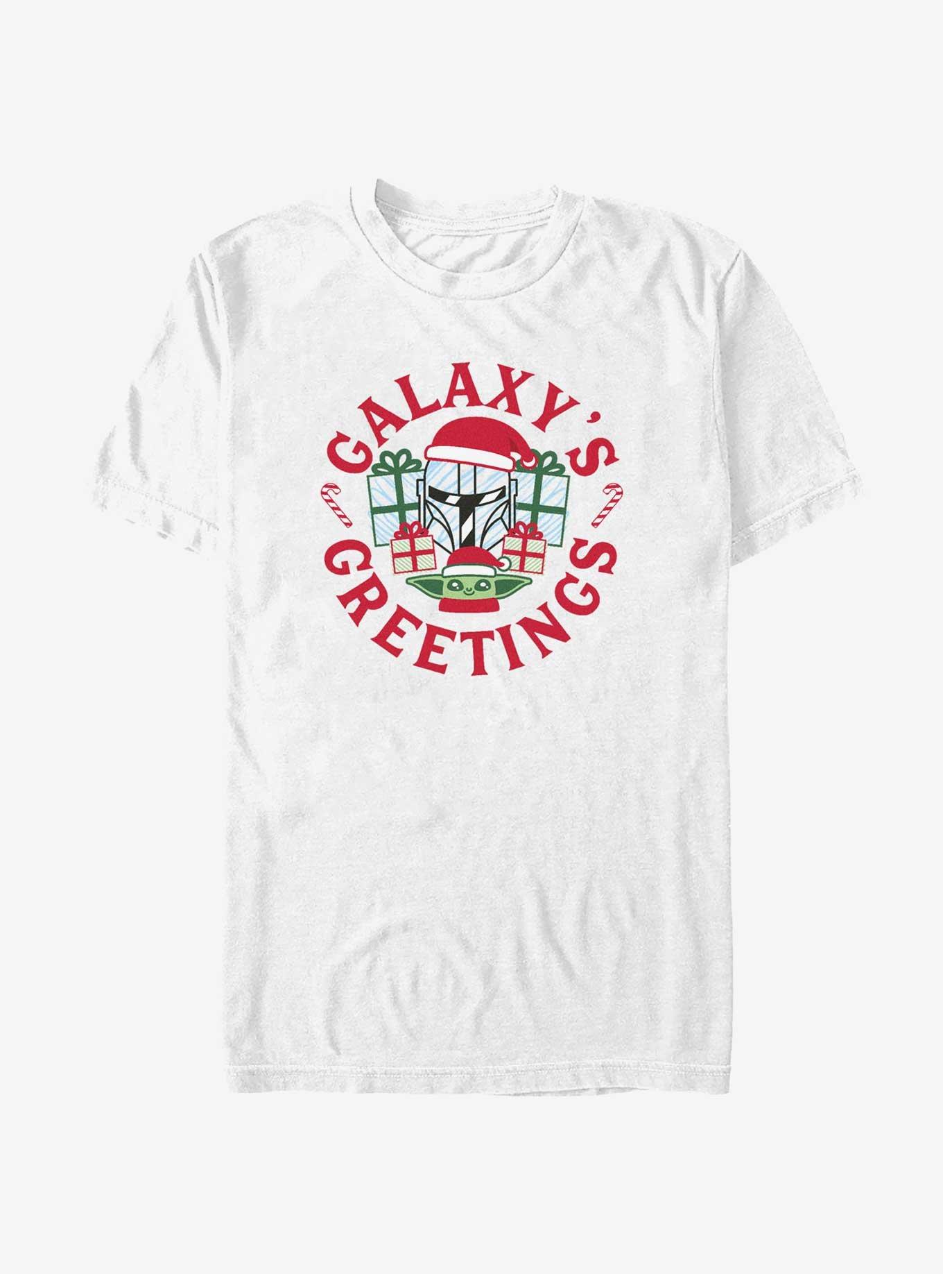 Star Wars The Mandalorian Galaxy's Greetings T-Shirt, WHITE, hi-res