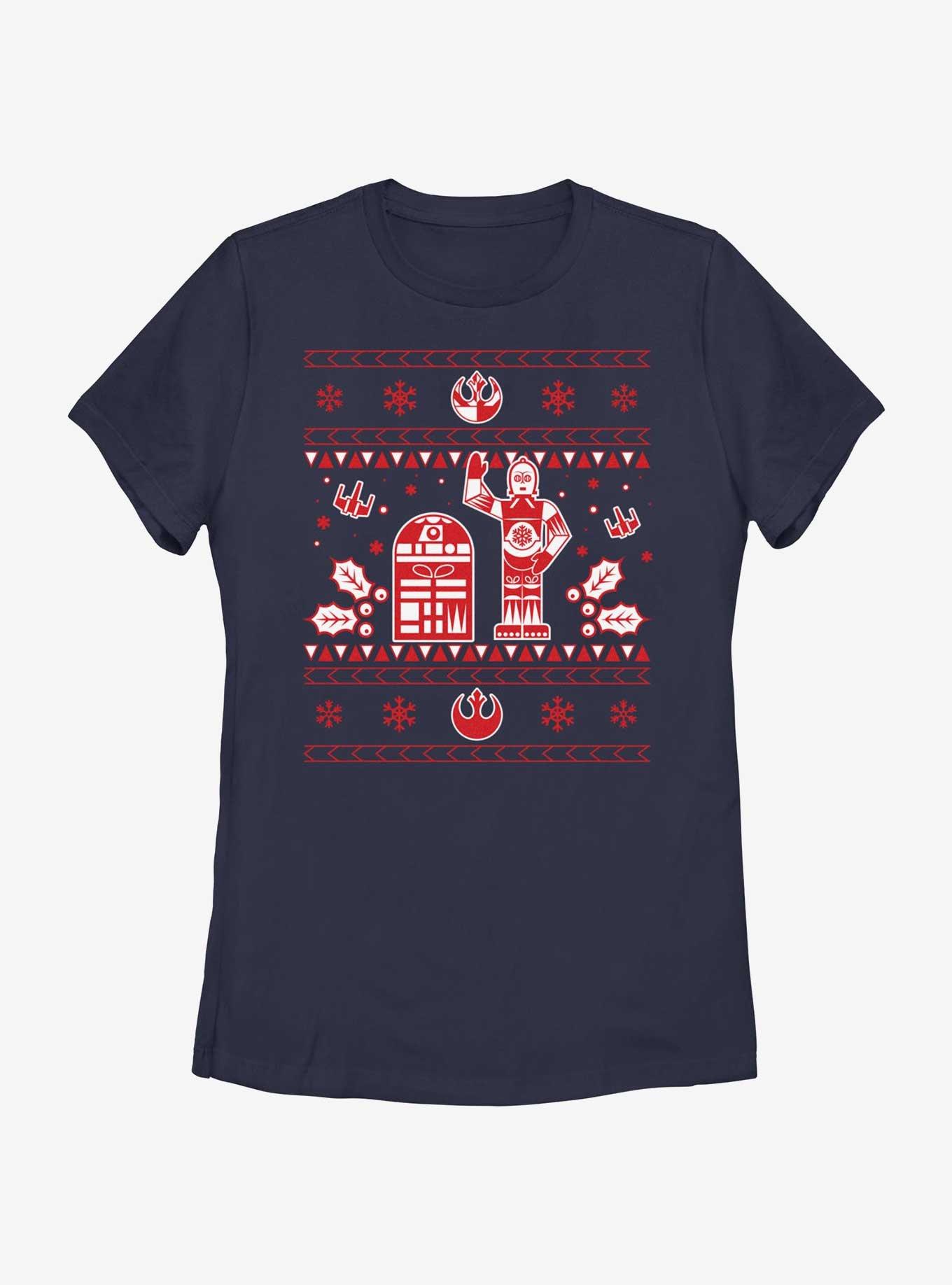 Star Wars Droid Ugly Christmas Pattern Womens T-Shirt, , hi-res