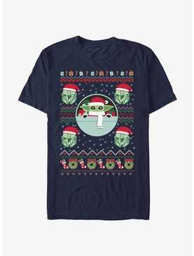 Star Wars The Mandalorian The Child Ugly Christmas Pattern T-Shirt, , hi-res