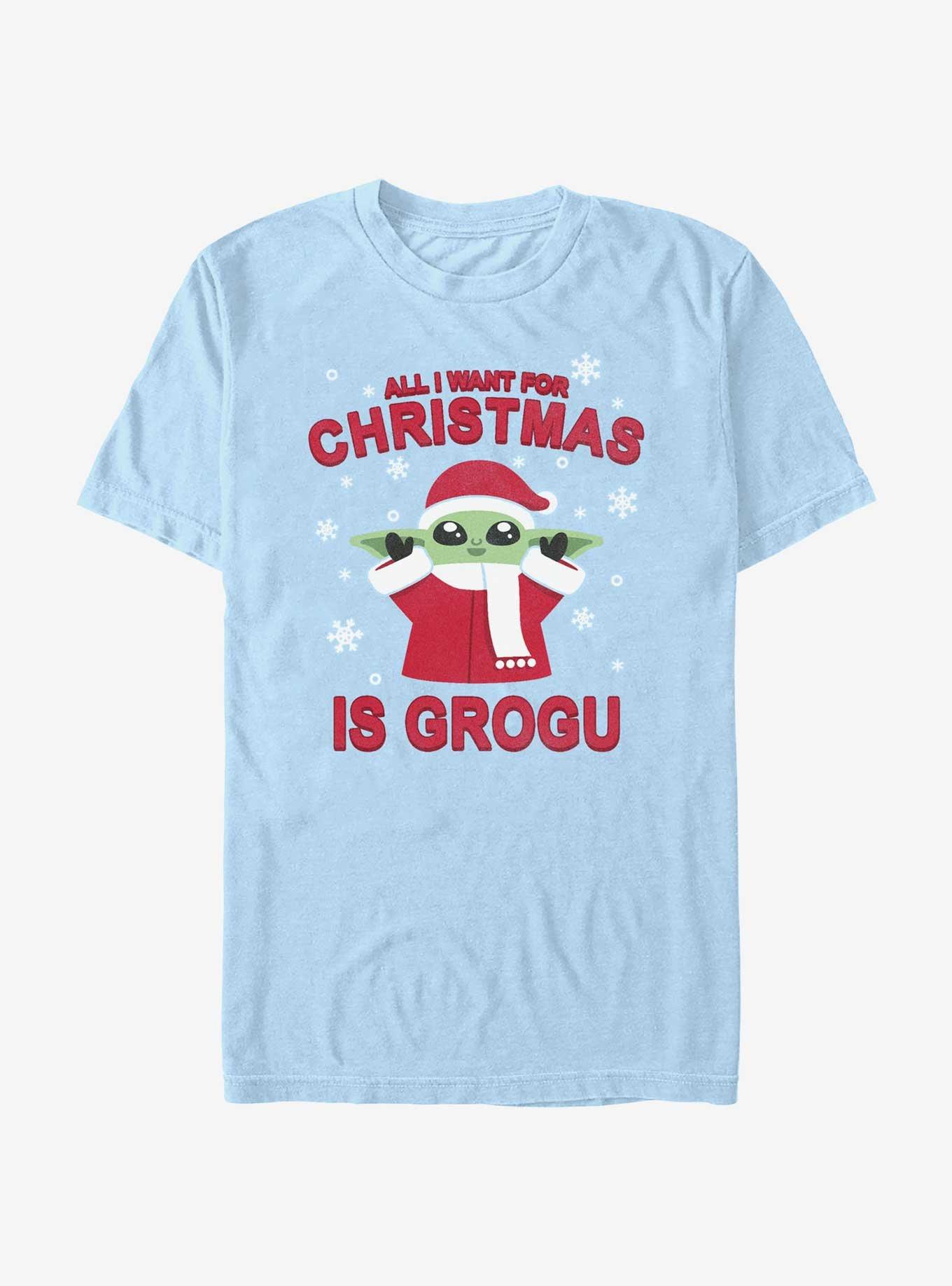 Star Wars The Mandalorian All I Want For Christmas T-Shirt, LT BLUE, hi-res