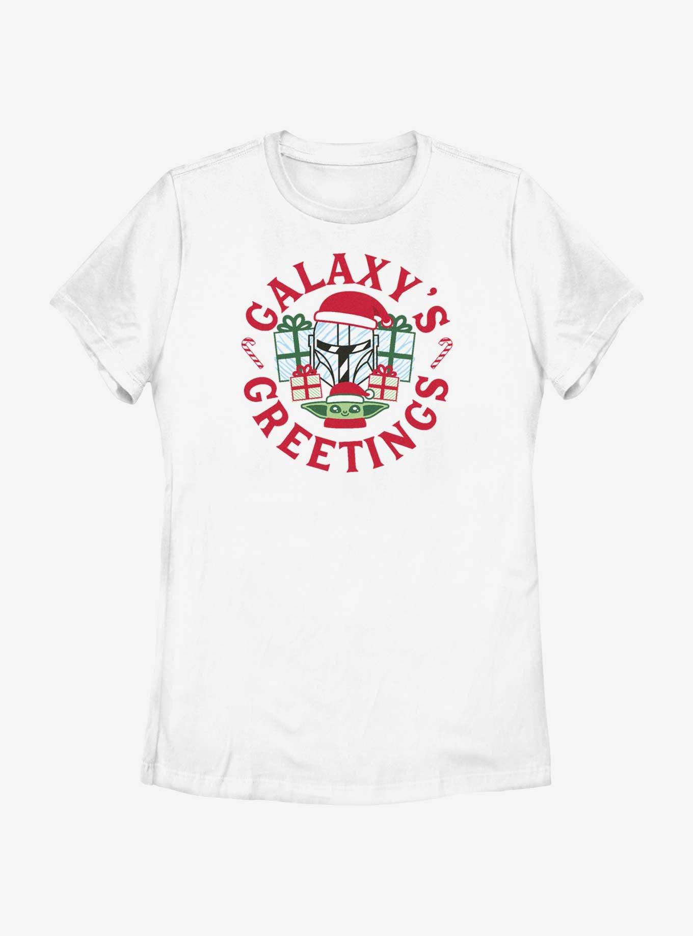 Star Wars The Mandalorian Galaxy's Greetings Womens T-Shirt, , hi-res