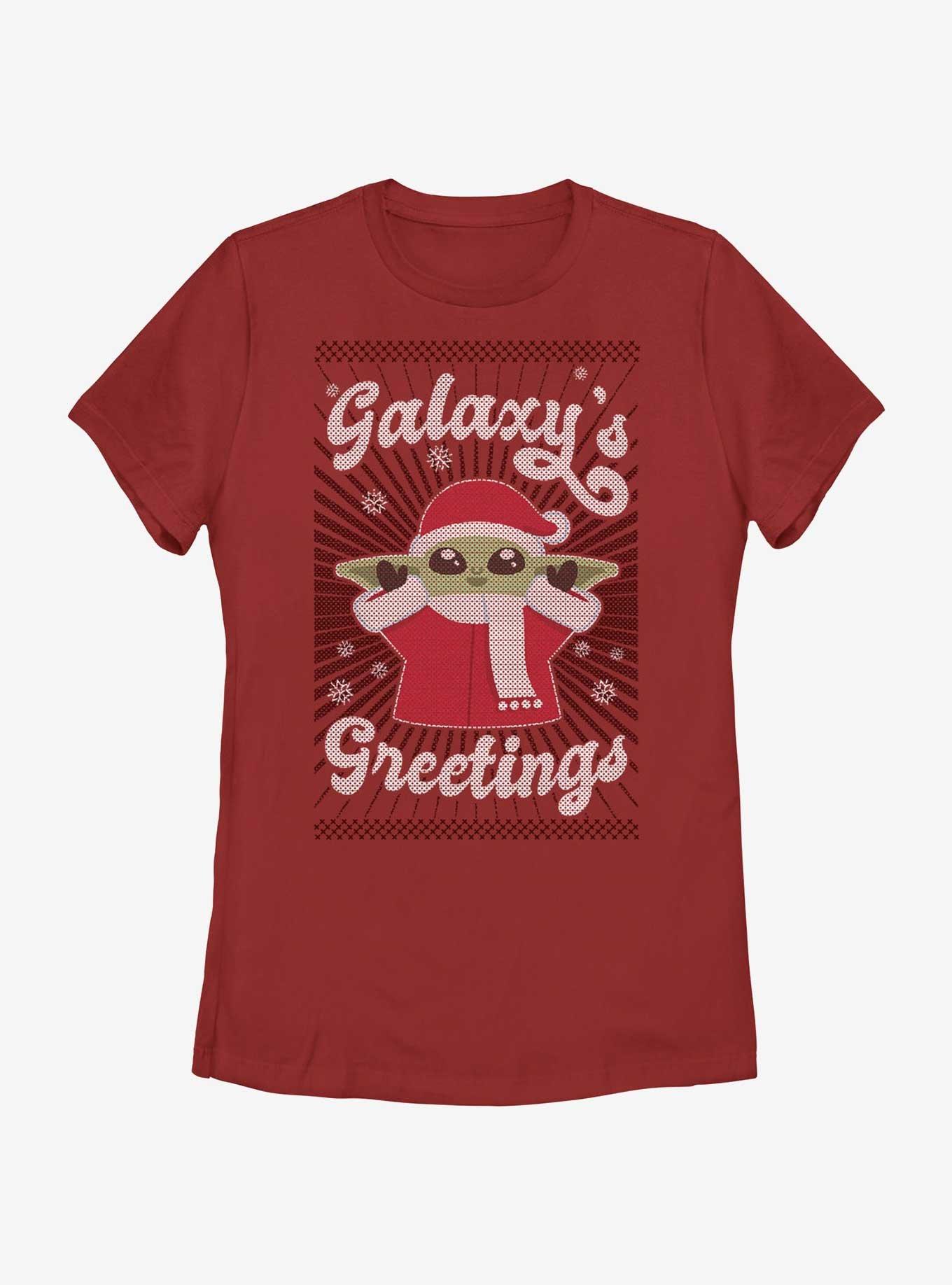 Star Wars The Mandalorian The Child Galaxy's Greetings Womens T-Shirt, , hi-res