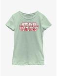 Star Wars Christmas Logo Fill Youth Girls T-Shirt, MINT, hi-res
