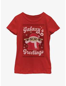 Star Wars The Mandalorian The Child Galaxy's Greetings Youth Girls T-Shirt, , hi-res