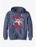 Star Wars The Mandalorian All I Want For Christmas Youth Hoodie, NAVY HTR, hi-res