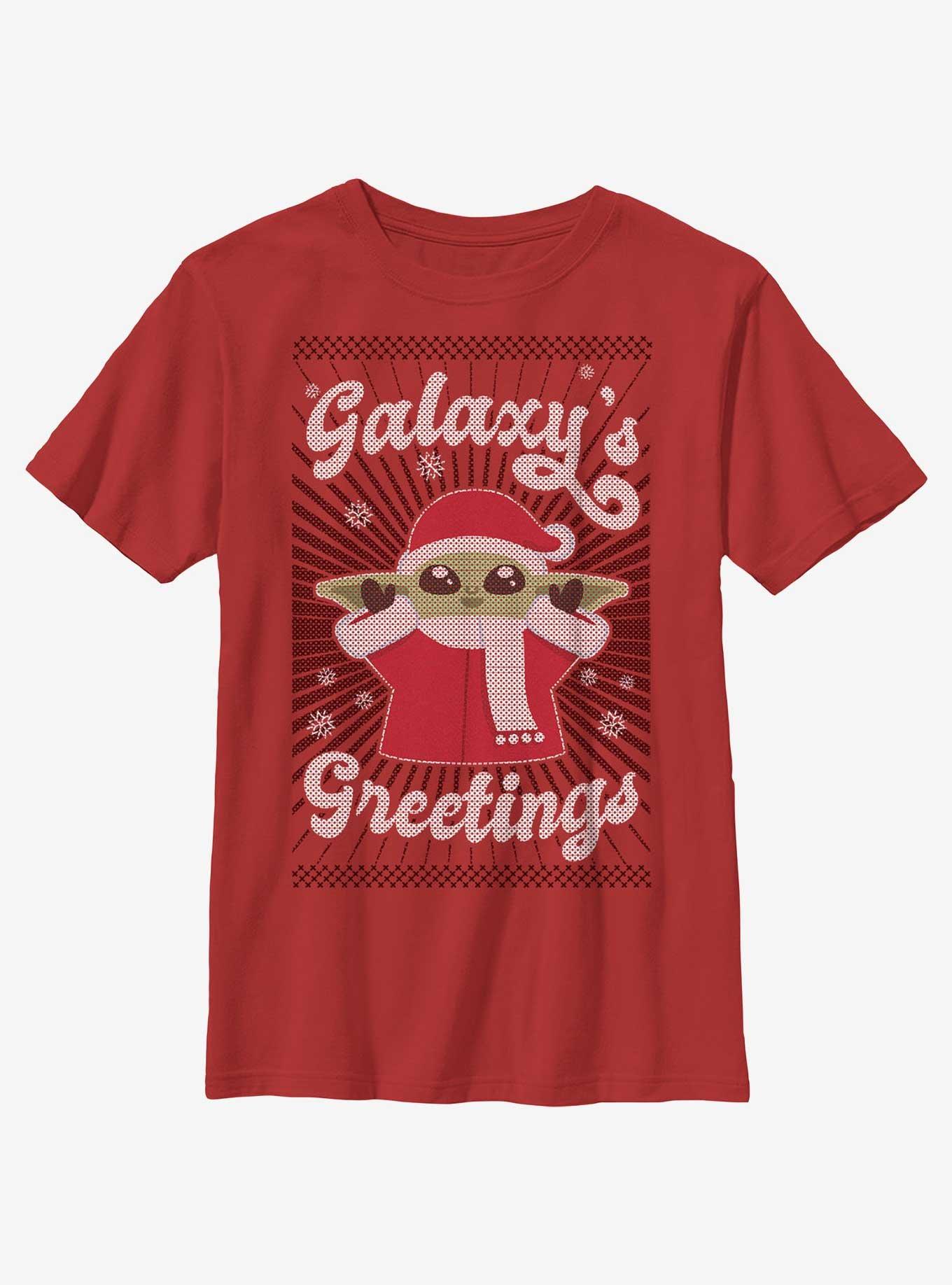 Star Wars The Mandalorian The Child Galaxy's Greetings Youth T-Shirt, , hi-res