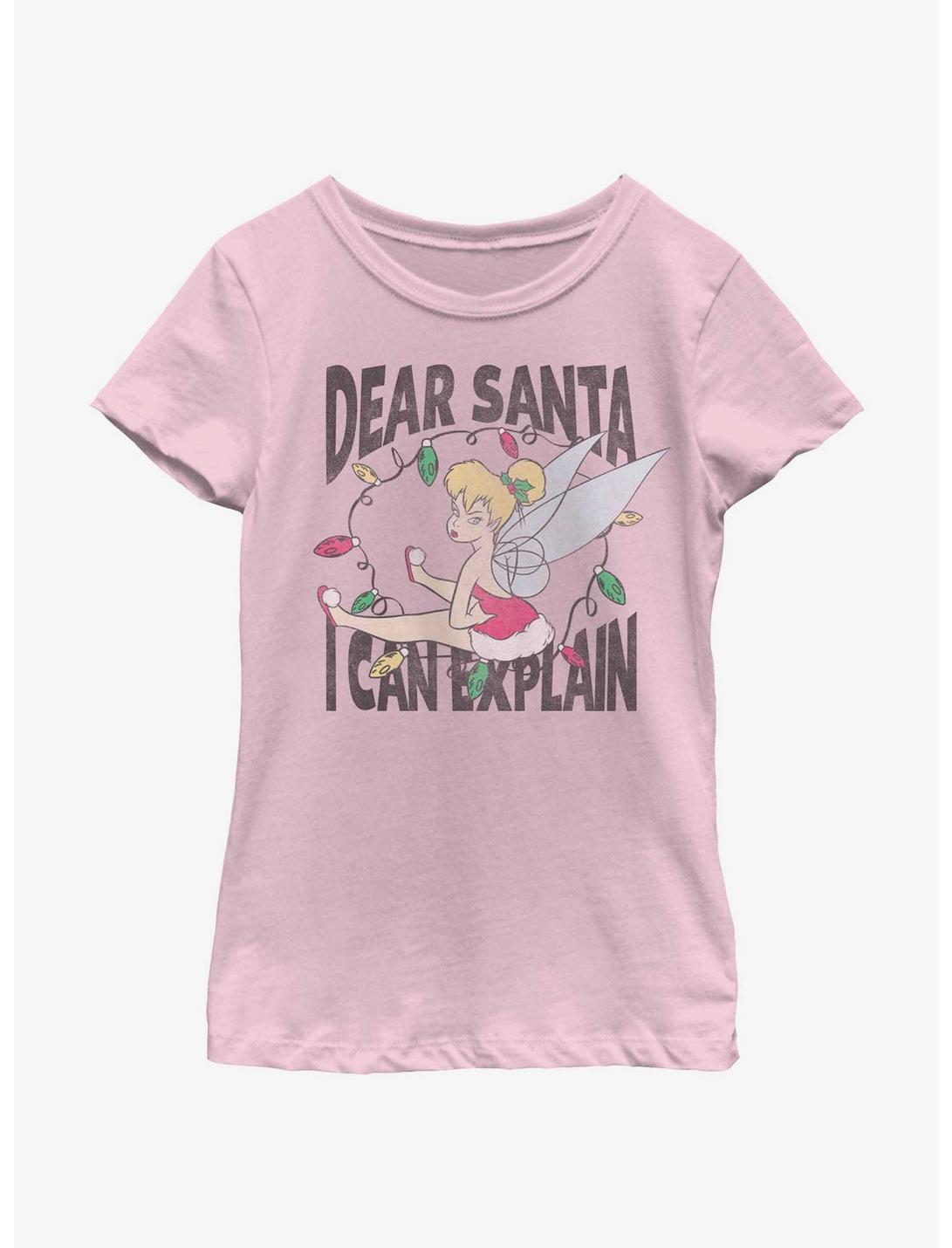 Disney Tinker Bell Dear Santa Youth Girls T-Shirt, PINK, hi-res