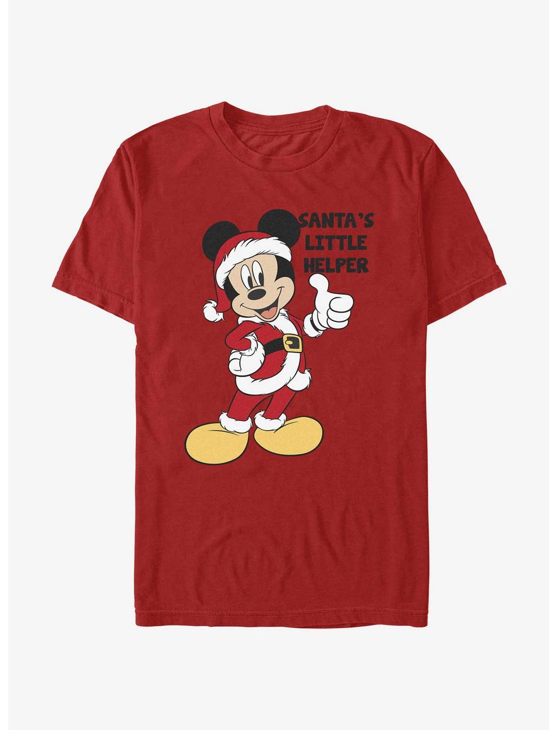 Disney Mickey Mouse Santa's Helper T-Shirt, RED, hi-res