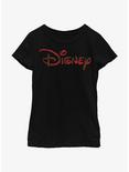 Disney Holiday Logo Youth Girls T-Shirt, PINK, hi-res