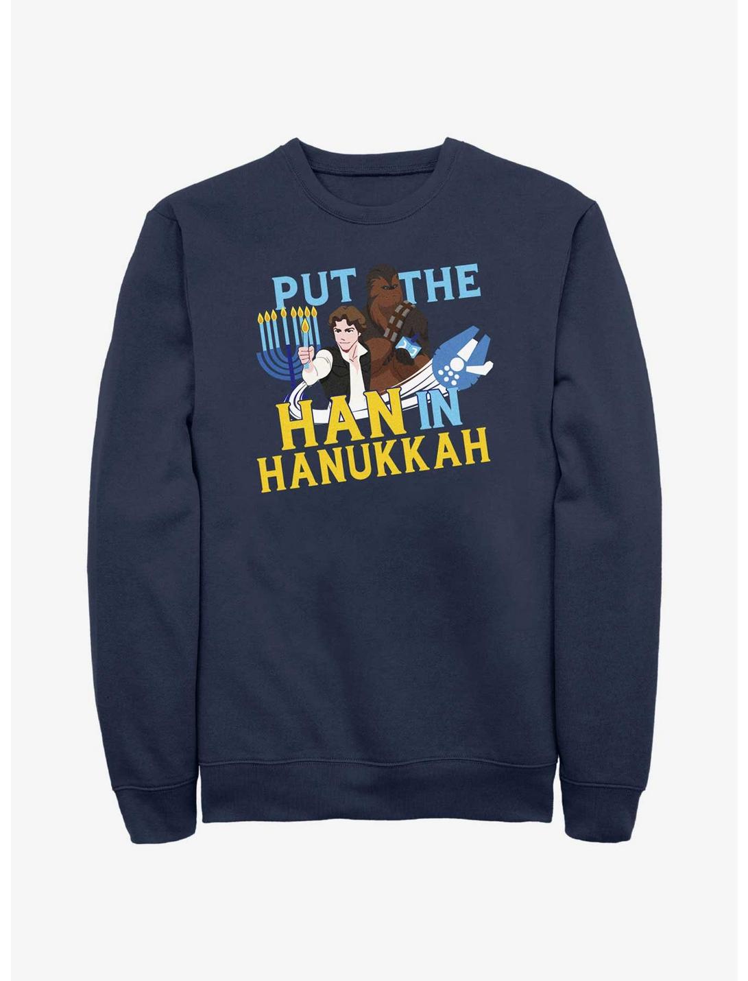 Star Wars Han Solo Han In Hanukkah Sweatshirt, NAVY, hi-res