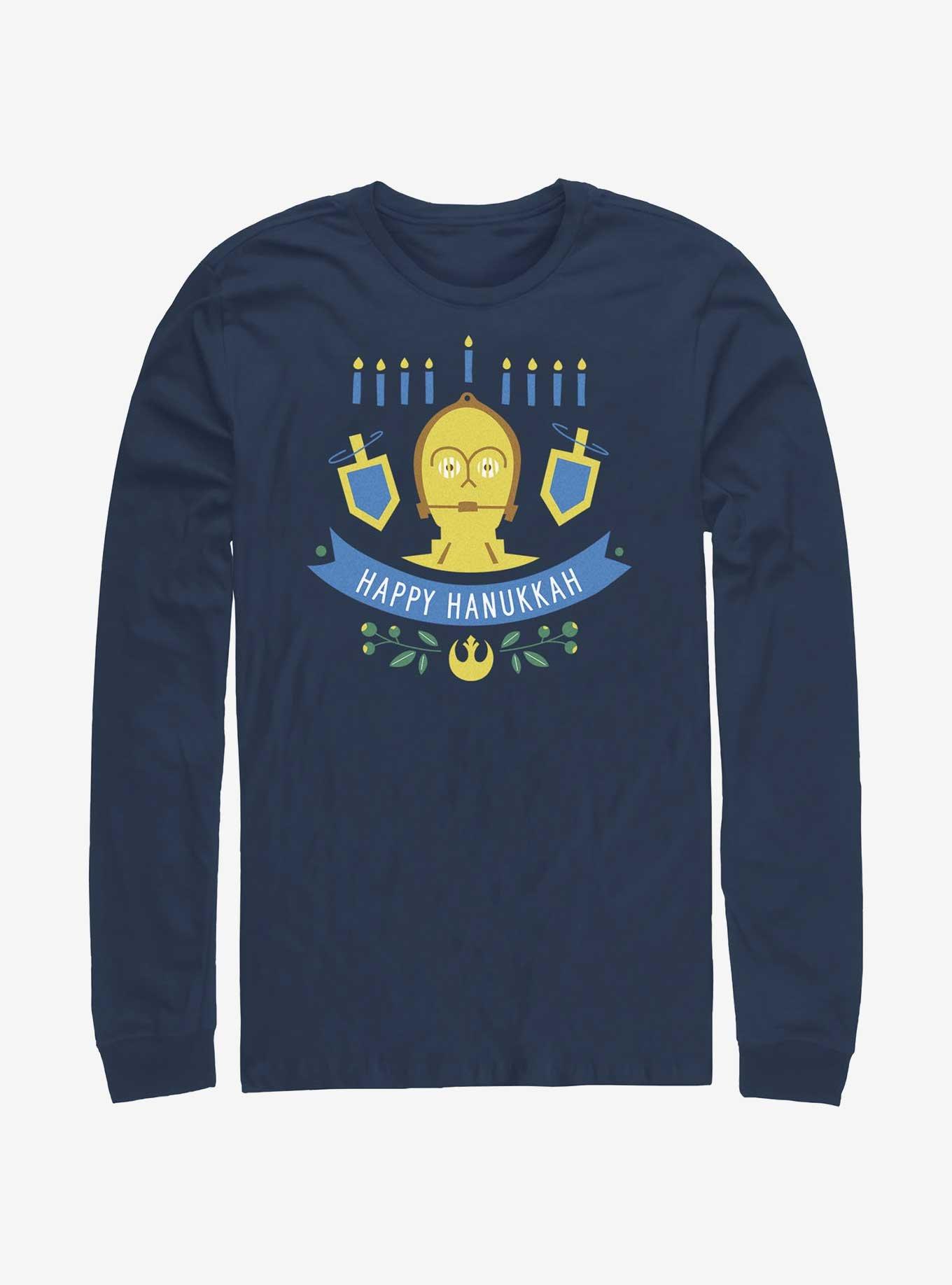 Star Wars C-3PO Hanukkah Long-Sleeve T-Shirt, , hi-res